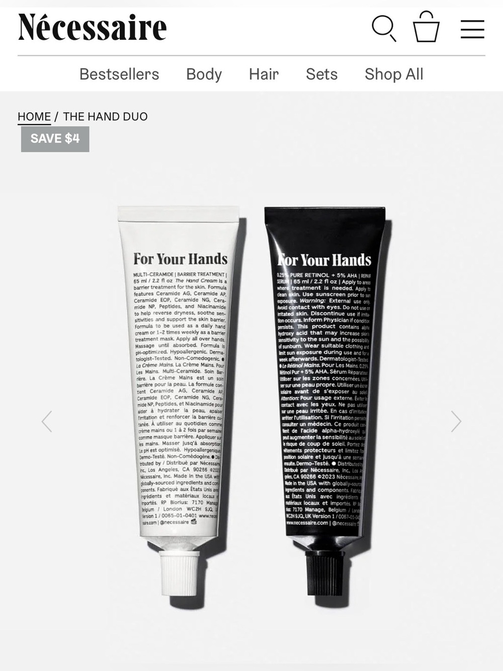 New in box Nécessaire The Hand Duo set - Luxe Hand cream  - Set of 2 - Plus gift - Picture 6 of 6